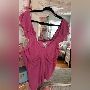Pink Ruffled top by Rue21